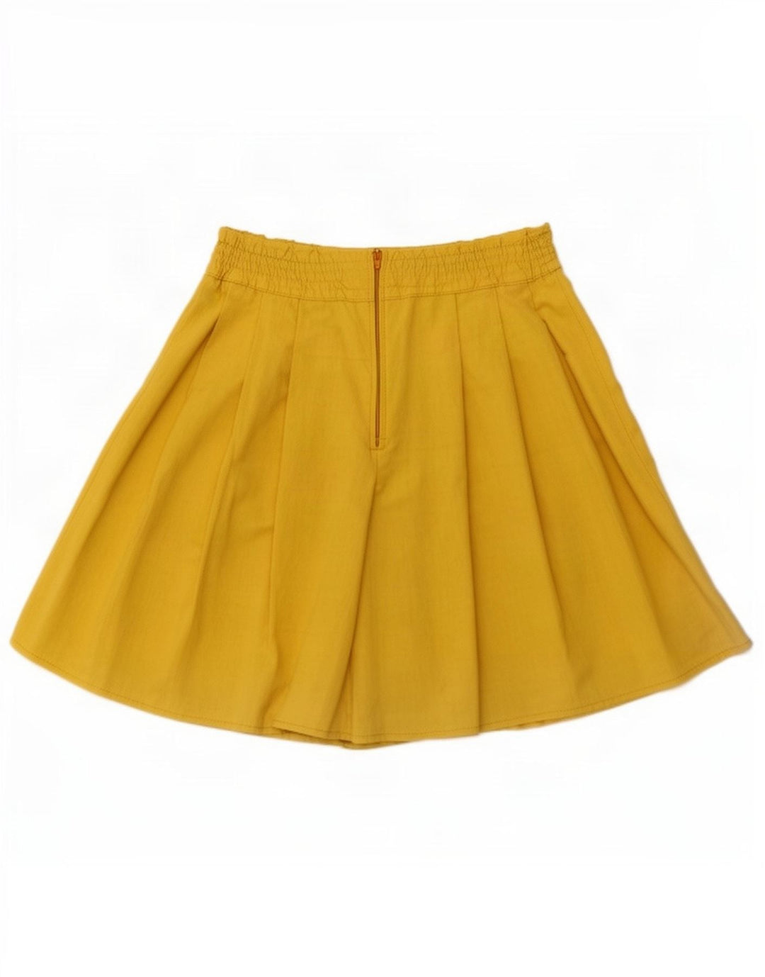 Vintage Γυναικεία Skort Μίνι Φούστα W26 Μικρή κίτρινη βισκόζη