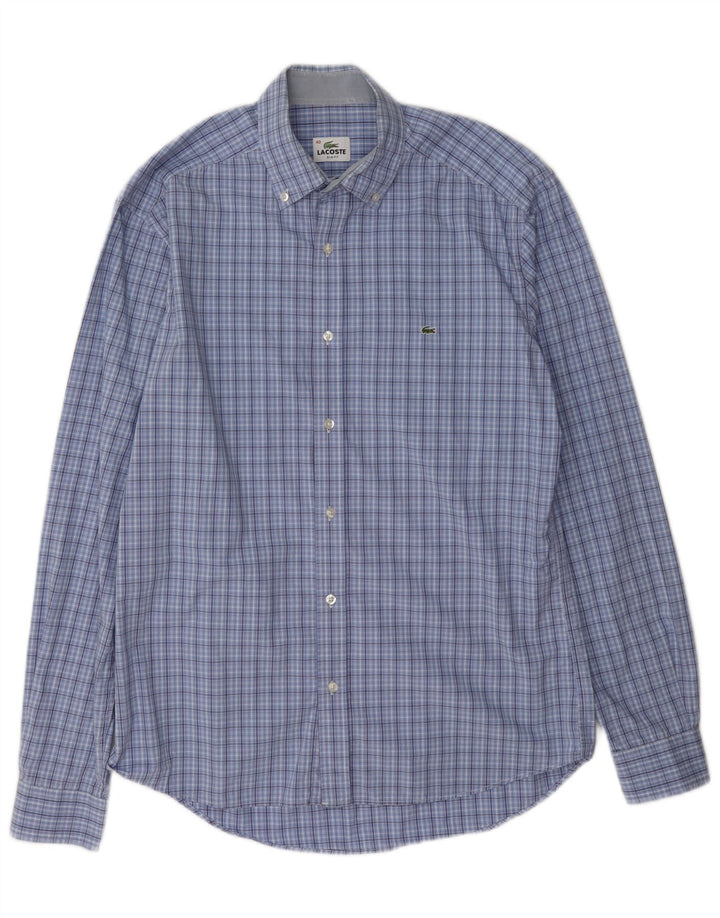 Ανδρικό πουκάμισο Lacoste Slim Fit Size 40 Medium Blue Check