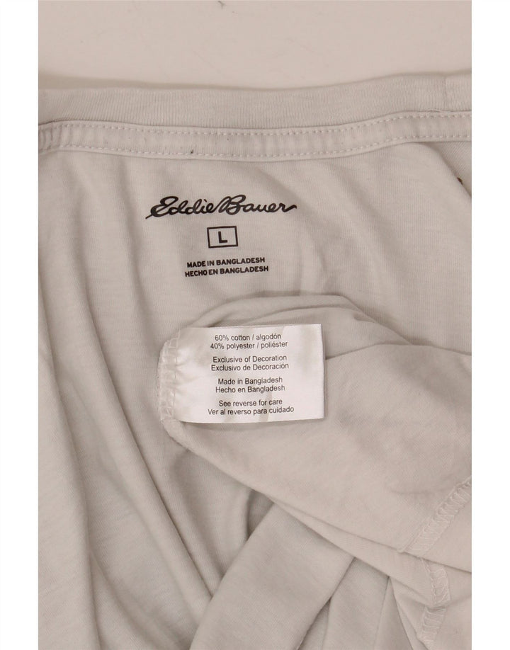 EDDIE BAUER Ανδρικό T-Shirt Top μεγάλο λευκό βαμβακερό