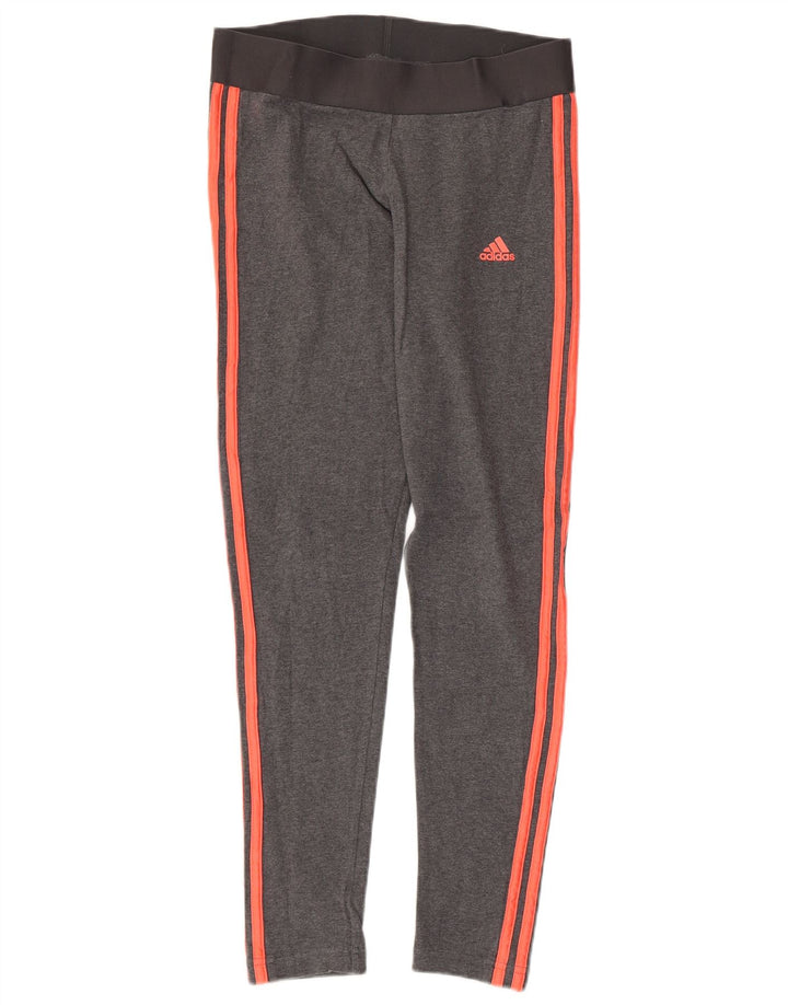 Γυναικείο κολάν ADIDAS UK 12/14 Μεσαίο γκρι βαμβακερό