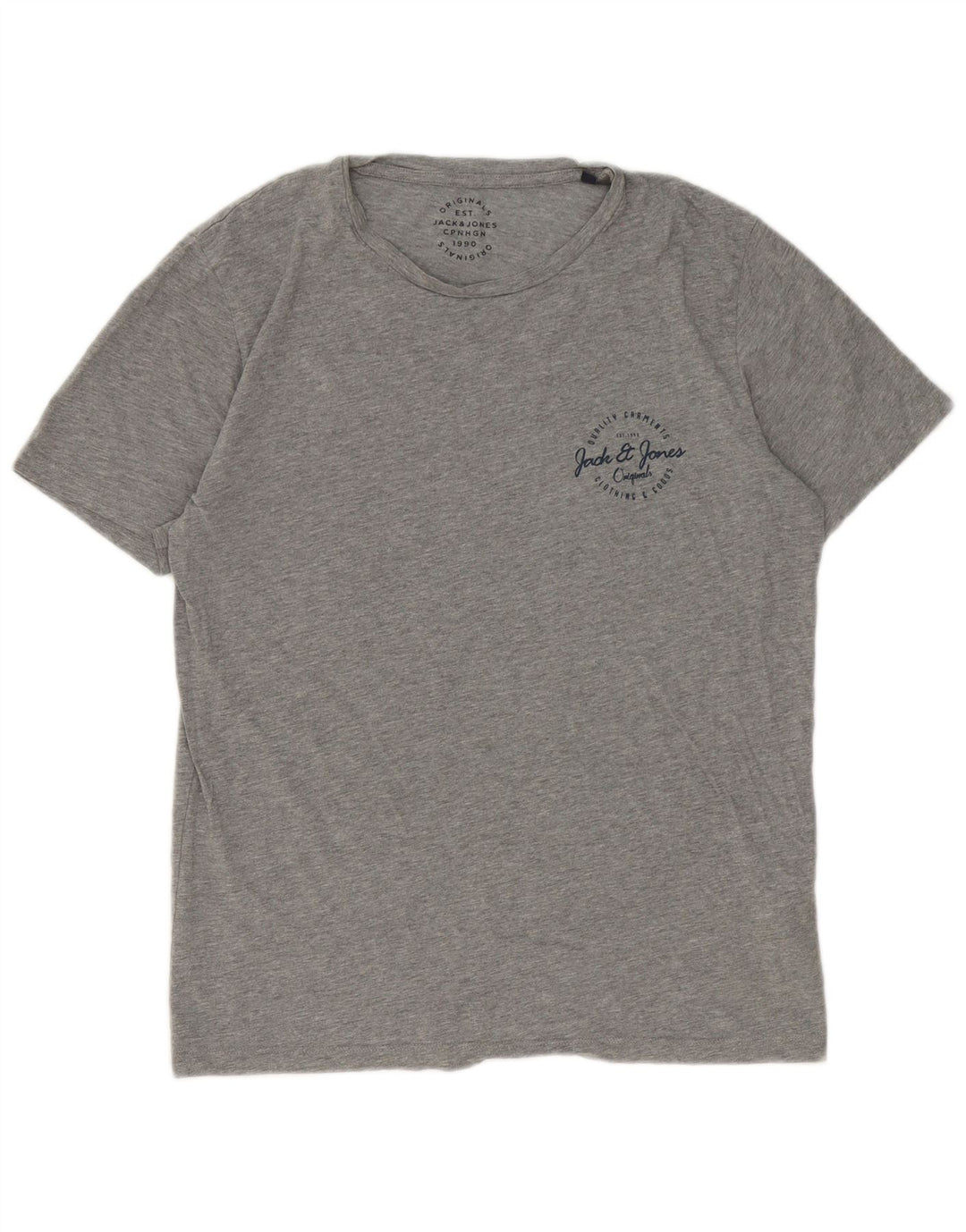 Jack & Jones Ανδρικό T-Shirt Μπλουζάκι από βαμβακερό μεγάλο γκρι χρώμα