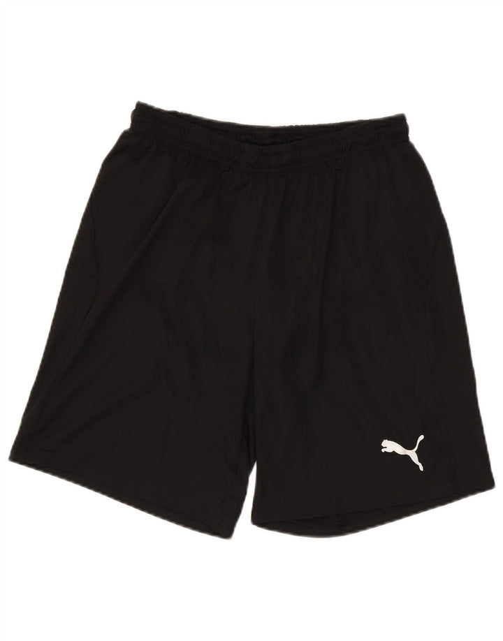 Ανδρικό αθλητικό σορτς Puma από μεσαίο μαύρο πολυεστέρα