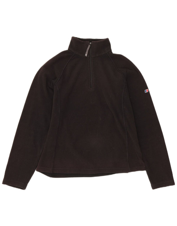 Γυναικείο φερμουάρ BERGHAUS Fleece Jumper UK 10 Small Black Polyester