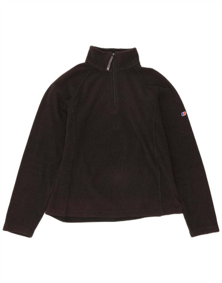 Γυναικείο φερμουάρ BERGHAUS Fleece Jumper UK 10 Small Black Polyester