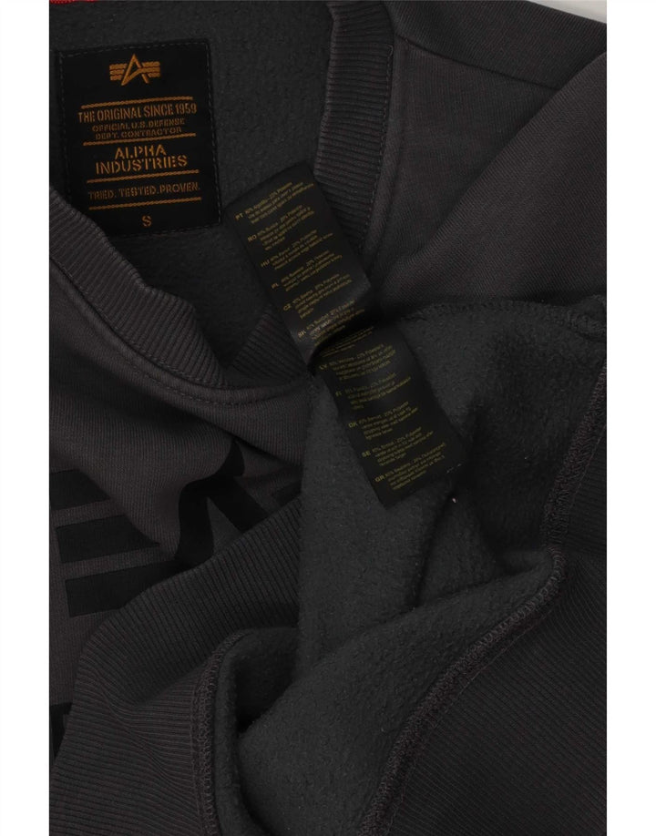 Ανδρικό γραφικό φούτερ Alpha Industries Jumper Μικρό γκρι βαμβακερό