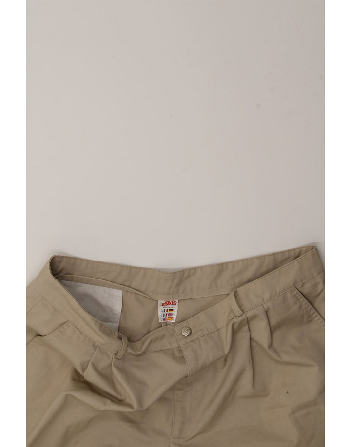 VINTAGE Womens Chino Shorts Large W36 Beige Polyester Vintage Vintage and Second-Hand Vintage from Messina Hembry 