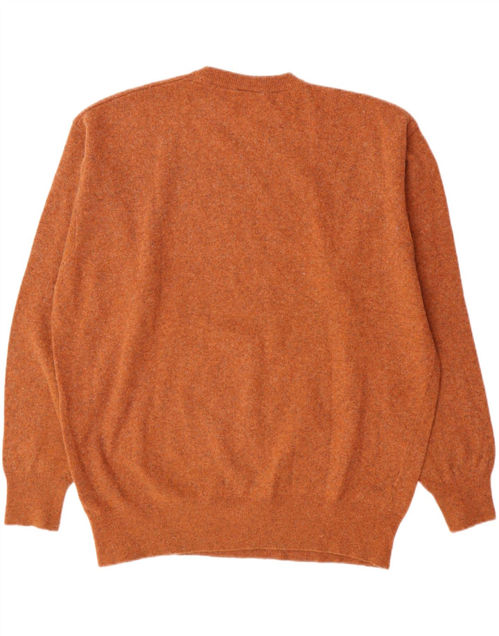 Ανδρικό πουλόβερ Lacoste Crew Neck Jumper Μέγεθος 6 XL Καφέ Lambswool