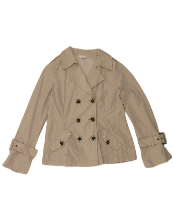 Γυναικεία κοντή καμπαρντίνα Marella UK 14 Large Beige Polyester