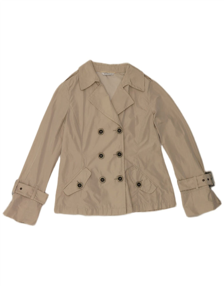 Γυναικεία κοντή καμπαρντίνα Marella UK 14 Large Beige Polyester