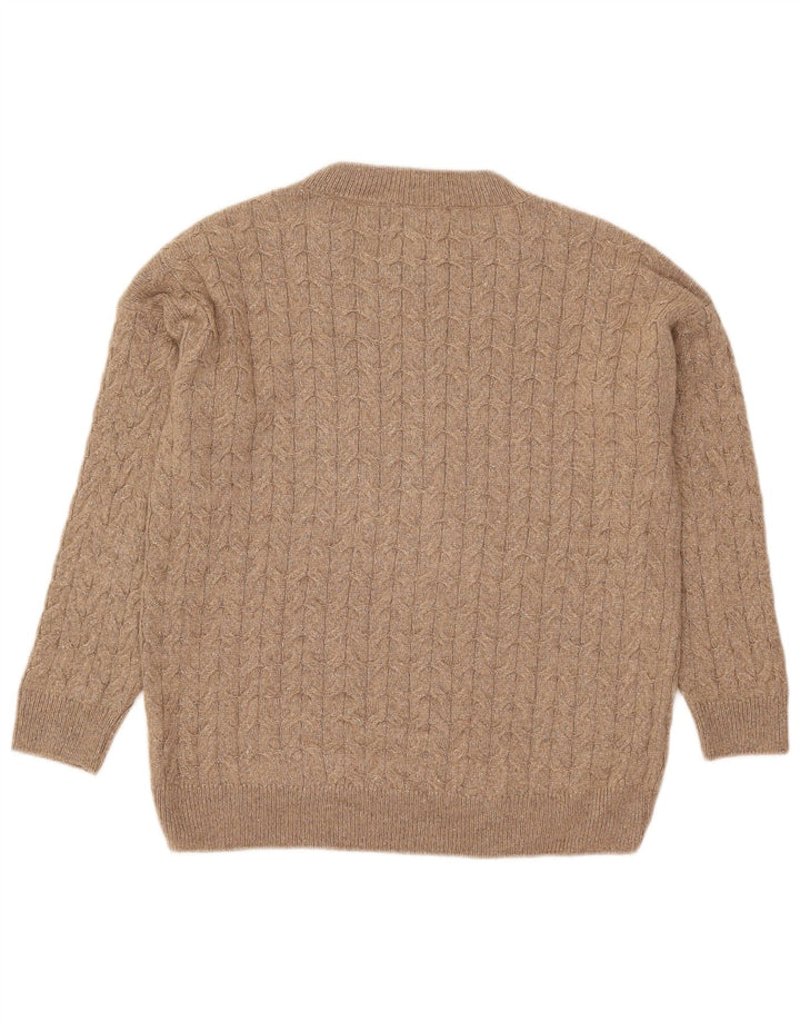 Massimo Dutti Γυναικείο πουλόβερ υπερμεγέθη Crew Neck Jumper UK 10 Small Grey