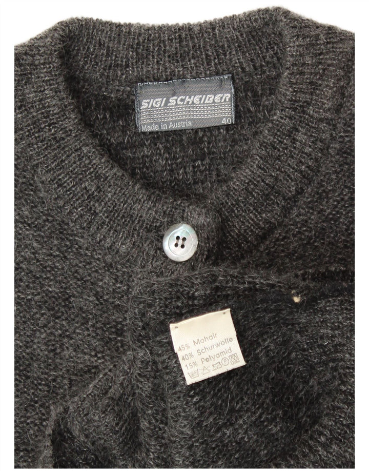 SIGI SCHEIBERG Γυναικείο πουλόβερ γραφικών ζακέτα EU 40 Μεσαίο γκρι μοχέρ