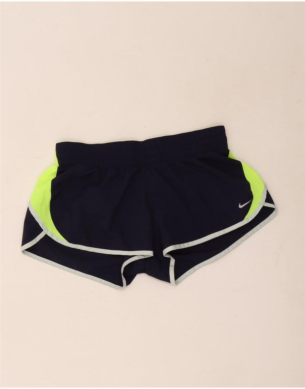 Nike γυναικείο Dri Fit Loose αθλητικό σορτς UK 14 Large Navy Blue Sports