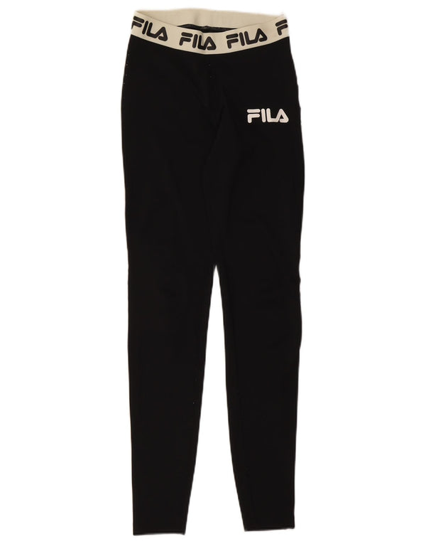 Fila Γυναικείο Γραφικό Κολάν UK 4 XS Μαύρο Colourblock Πολυεστέρας