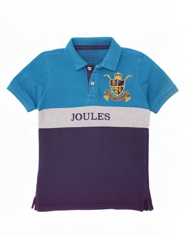 Joules Boys Graphic Polo πουκάμισο 9-10 ετών Μπλε χρώματος βαμβακερό