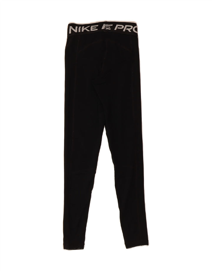 NIKE Womens Graphic Leggings UK 4 XS  Black Polyester Vintage Nike and Second-Hand Nike from Messina Hembry 