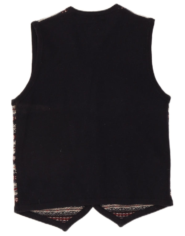 Ανδρικό πλεκτό γιλέκο Hammond & Co Medium Navy Blue Fair Isle Wool