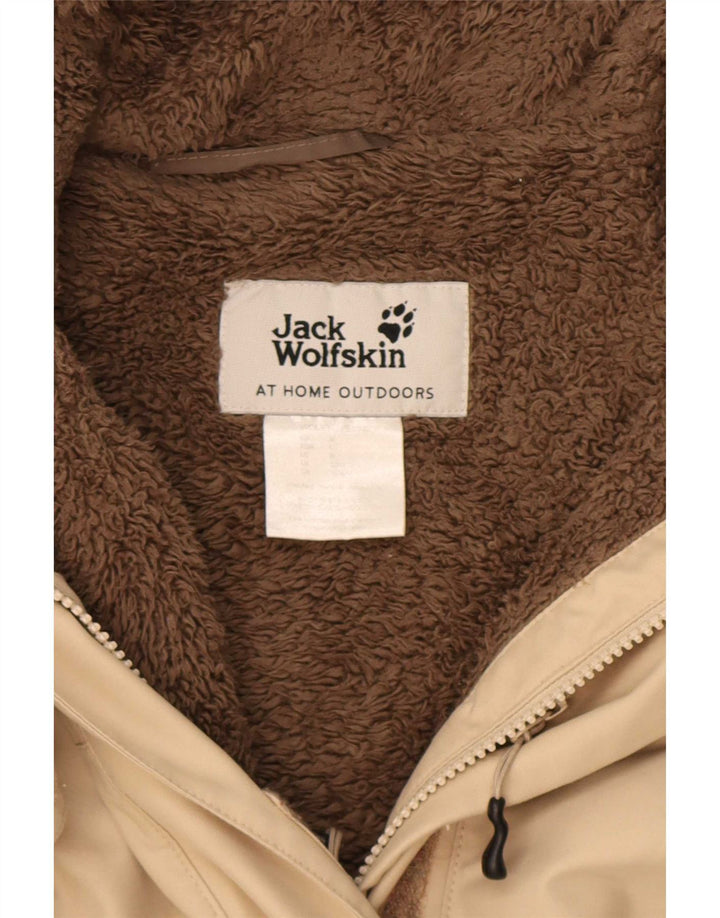 Jack Wolfskin Γυναικείο Jack Wolfskin με κουκούλα Parka UK 14 Medium Beige Polyester