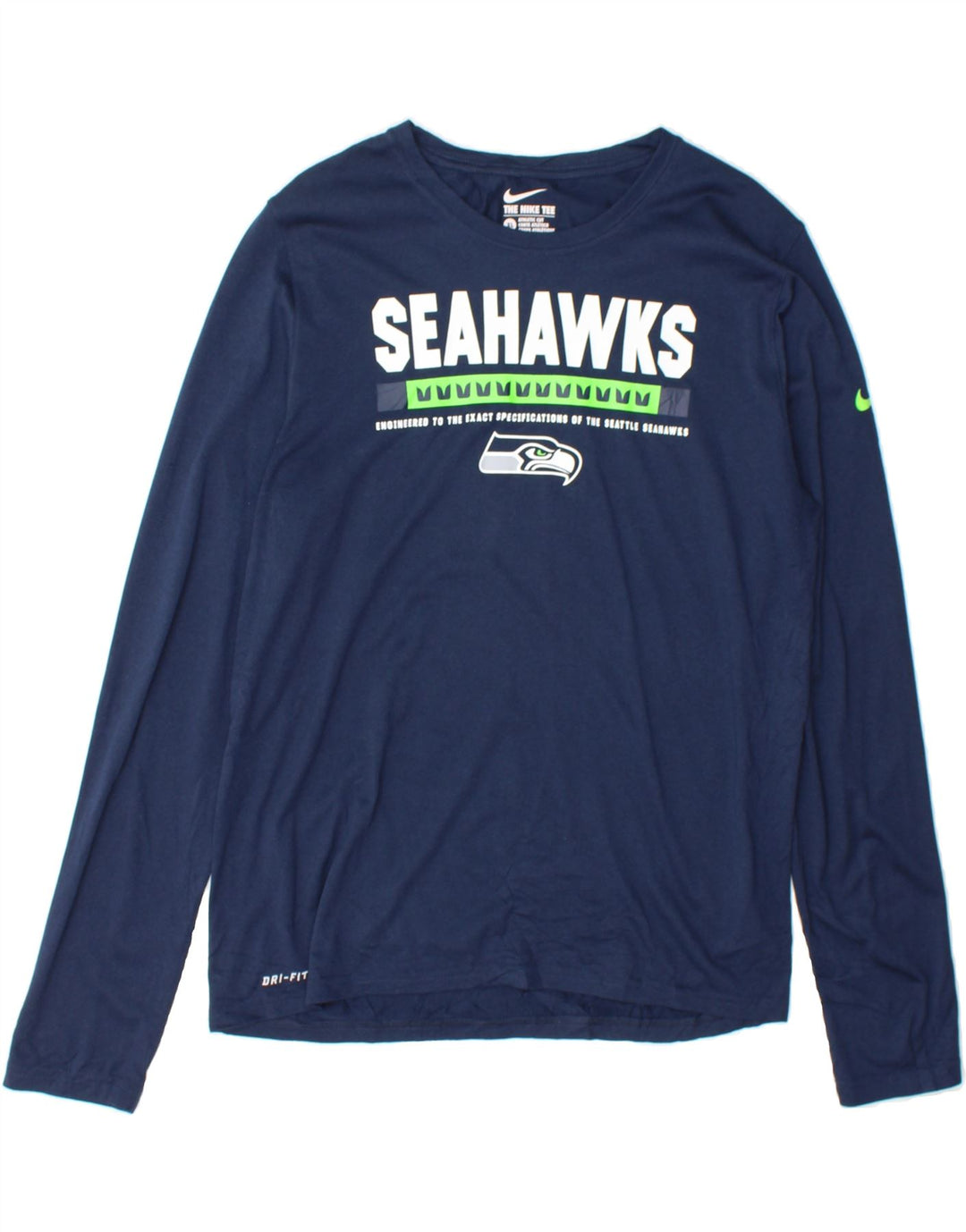 NIKE Boys Graphic Top Long Sleeve 13-14 Years XL  Navy Blue Vintage Nike and Second-Hand Nike from Messina Hembry 