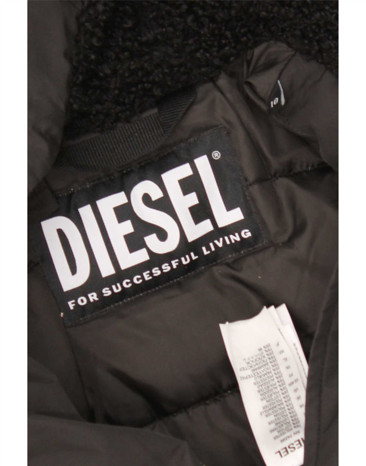 Diesel γυναικείο μπουφάν Parka με κουκούλα UK 10 Small Black Polyester