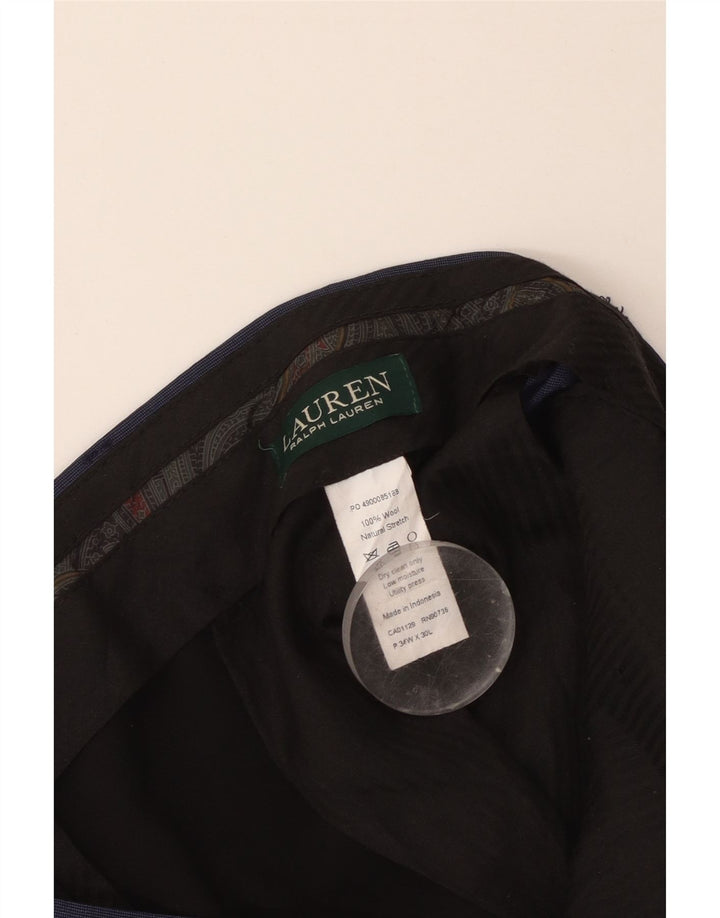 Ανδρικό ίσιο παντελόνι RALPH LAUREN W34 L30 Navy Blue Wool