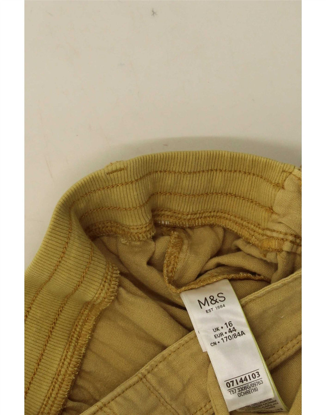 Marks & Spencer Γυναικείο Σορτς UK 16 Large W34 Χακί Λευκό
