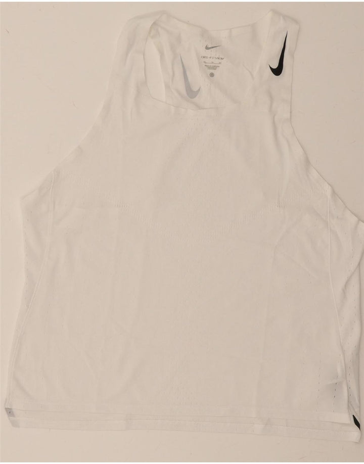 NIKE Womens Dri Fit Vest Top UK 18 XL White Polyester Vintage Nike and Second-Hand Nike from Messina Hembry 