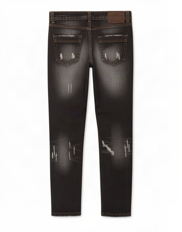 Germano Zama Γυναικεία ταλαιπωρημένα τζιν Small W28 L28 Black
