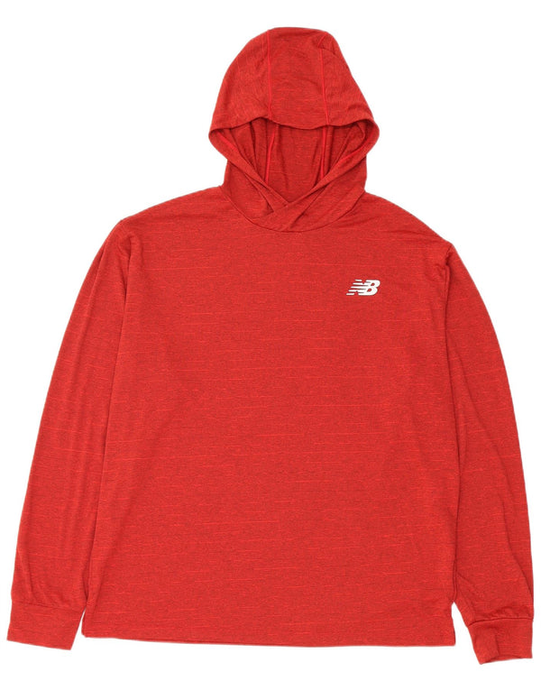 New Balance Γυναικείο Hoodie Jumper UK 14 Medium Red Polyester