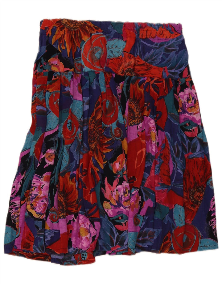 Vintage Γυναικεία Πλισέ Φούστα W30 Μεσαία Πολύχρωμη Floral