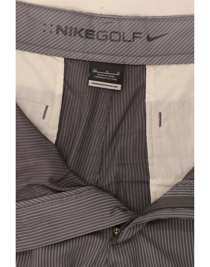 Ανδρικό σορτς chino γκολφ Nike W36 με μεγάλο γκρι ρίγες πολυεστέρας