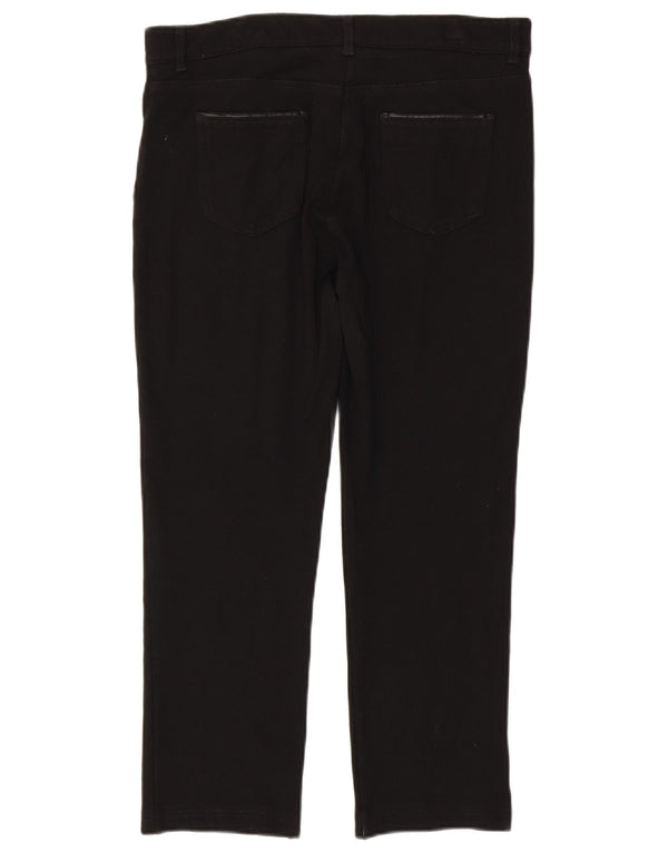 Γυναικείο ίσιο casual παντελόνι Wallis UK 14 Large W34 L25 Black Viscose