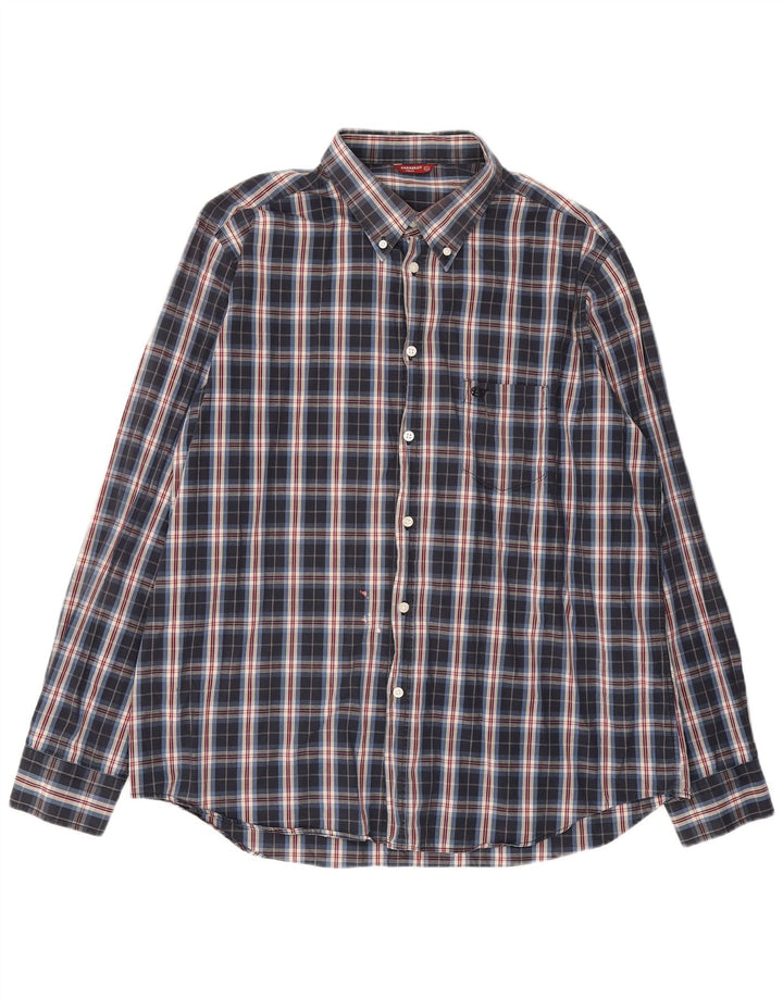 Ανδρικό πουκάμισο Carrera 2XL Navy Blue Check