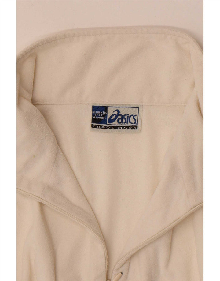 Asics Γυναικείο φερμουάρ Fleece Jumper UK 14 Medium White Polyester
