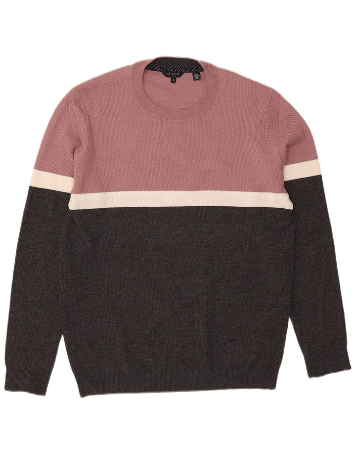 Ανδρικό πουλόβερ με λαιμόκοψη Ted Baker Μέγεθος 3 Μεσαίο μαύρο χρώμα