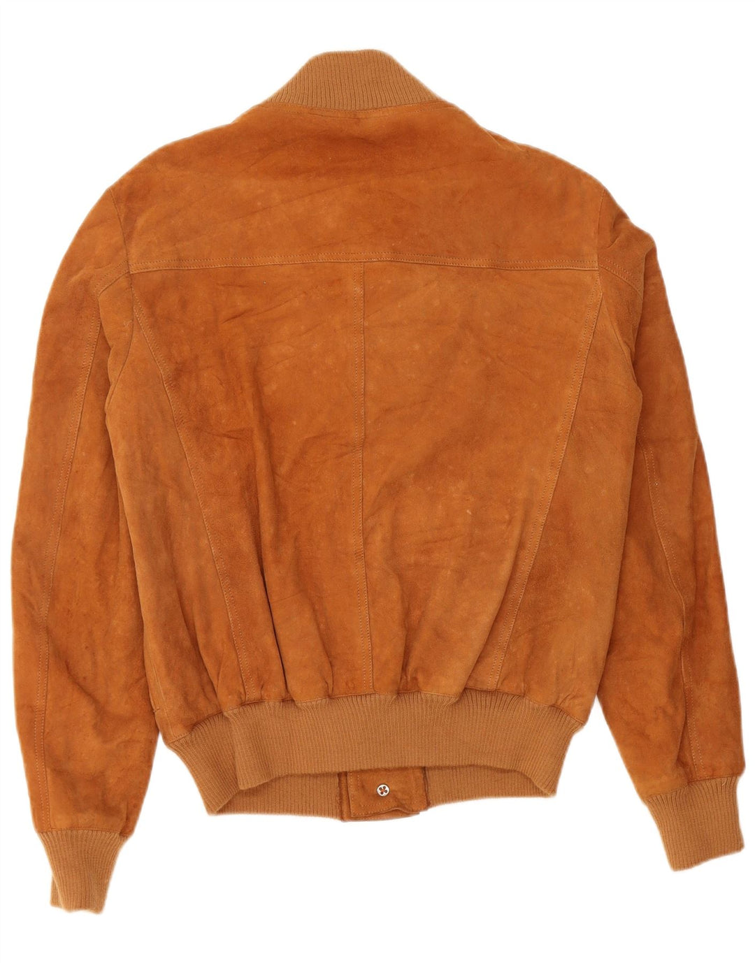 VINTAGE Ανδρικό Suede Bomber Jacket UK 38 Medium Brown