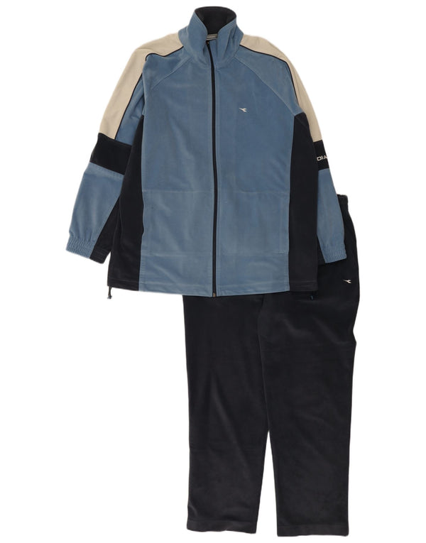 Diadora Ανδρική βελούδινη φόρμα UK 44 XL Blue Colourblock Polyester