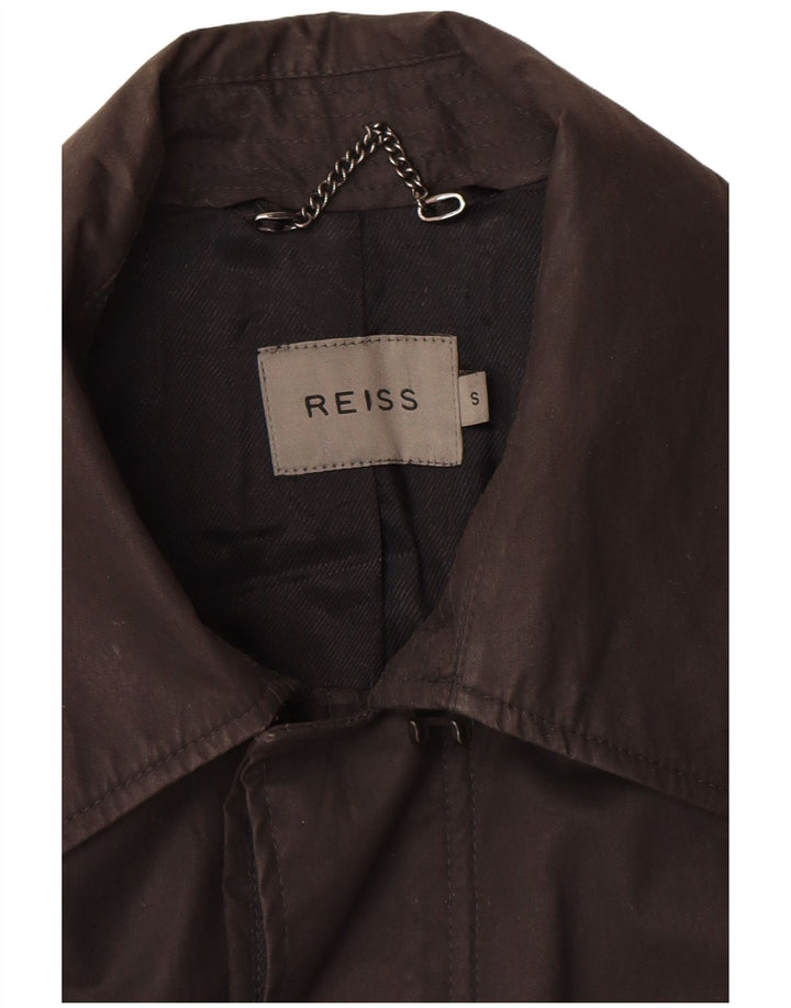 Ανδρικό παλτό REISS UK 36 Small Black Cotton