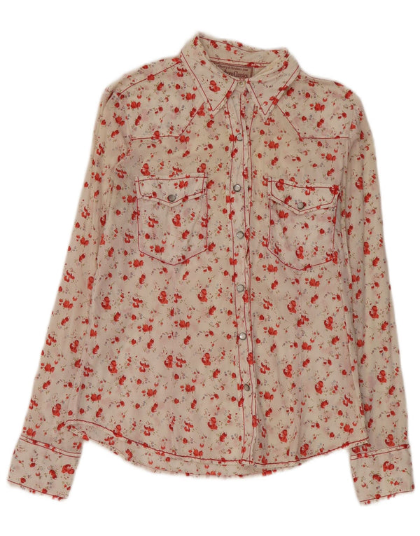 Marlboro Classics Γυναικεία Μπλούζα με Κανονική Εφαρμογή UK 14 Μεσαίο Λευκό Floral