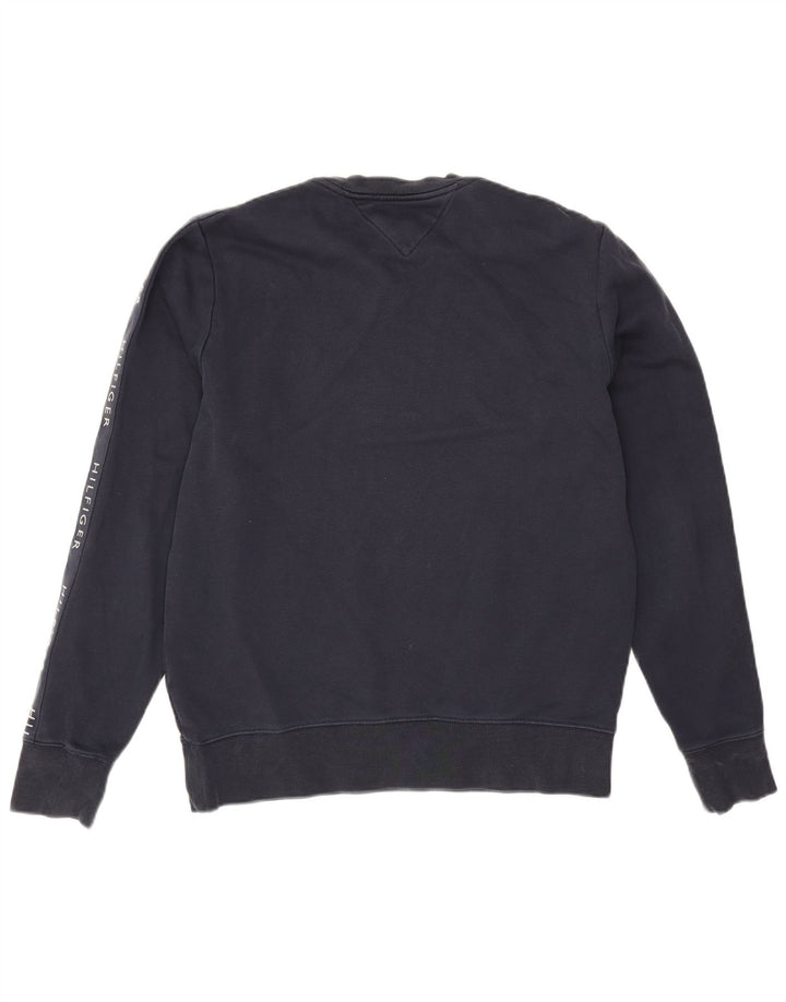 Γραφικό ανδρικό φούτερ Tommy Hilfiger Jumper Medium Navy Blue Cotton