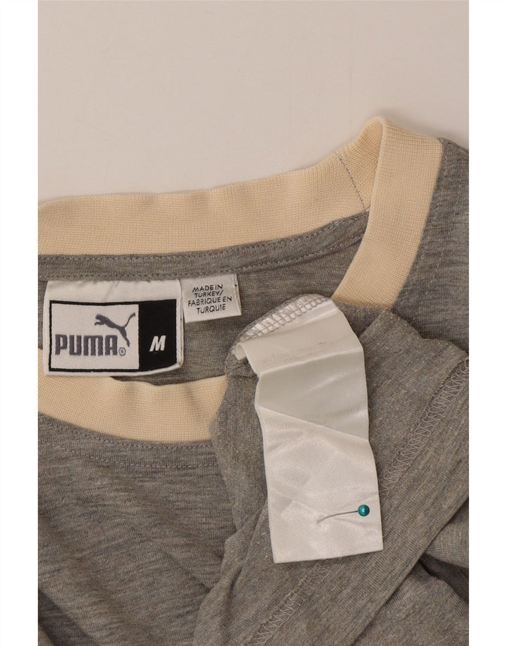 Ανδρικό T-Shirt Puma Τοπ μεσαίου γκρι χρώματος βαμβακερό