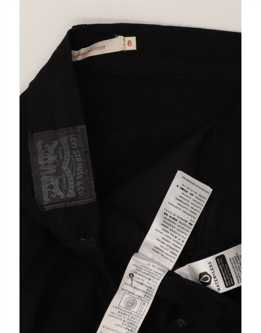 LEVI'S Γυναικείο Κλασικό Τζιν μποτάκι US 8 Medium W30 L29 μαύρο βαμβακερό