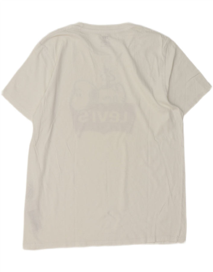 Μπλουζάκι Levi's Mens Peanuts Graphic T-Shirt Top μεγάλο λευκό βαμβακερό
