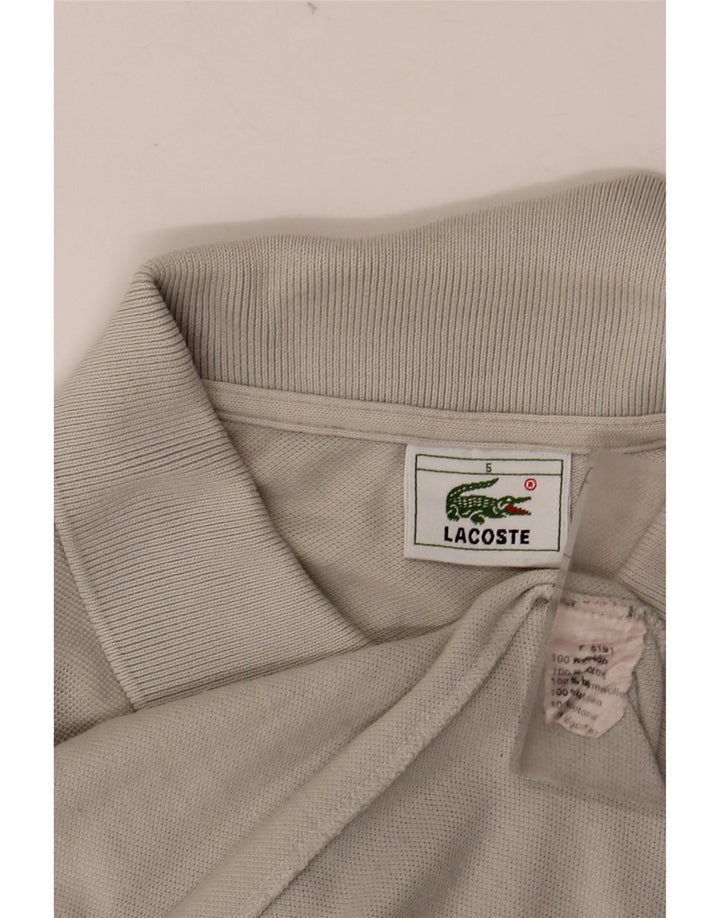 LACOSTE Ανδρικό Πόλο Μπλουζάκι Νούμερο 5 Μεγάλο Γκρι Βαμβακερό