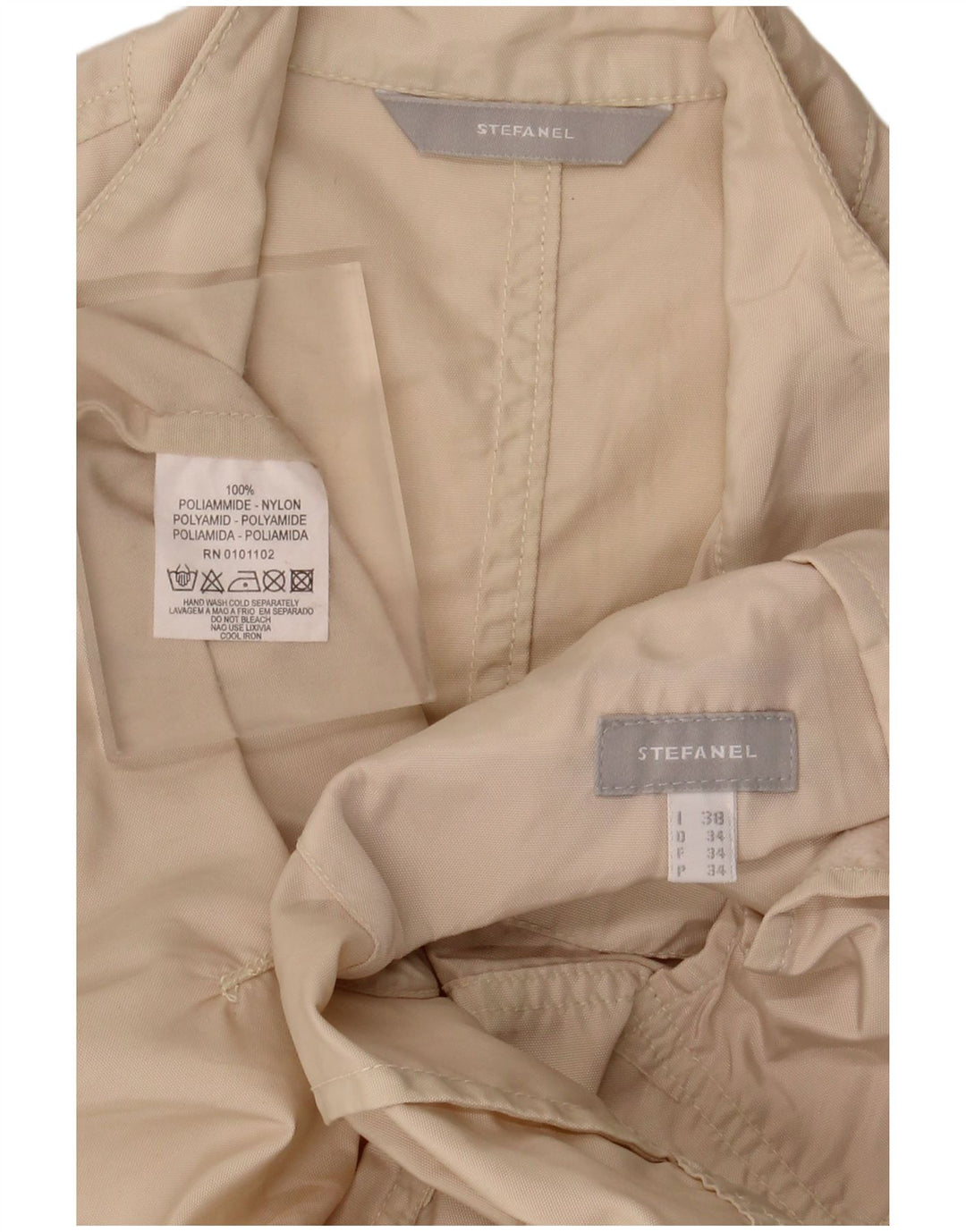 Stefanel Γυναικείο Utility Jacket IT 38 XS Beige Polyamide