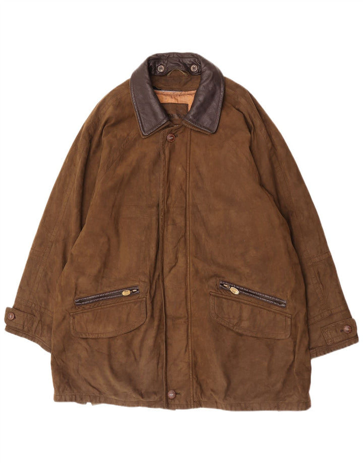 Ανδρικό πανωφόρι B.S.M UK 42 XL Khaki Polyamide