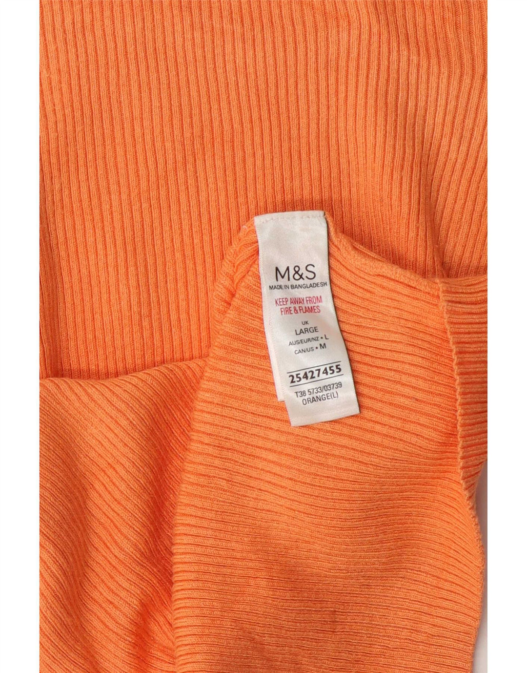 Marks & Spencer Γυναικείο T-Shirt Top 14 Μεγάλη πορτοκαλί βισκόζη