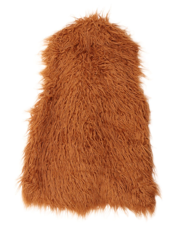 Guess Γυναικεία Faux Fur Gilet UK 6 XS Beige Acrylic