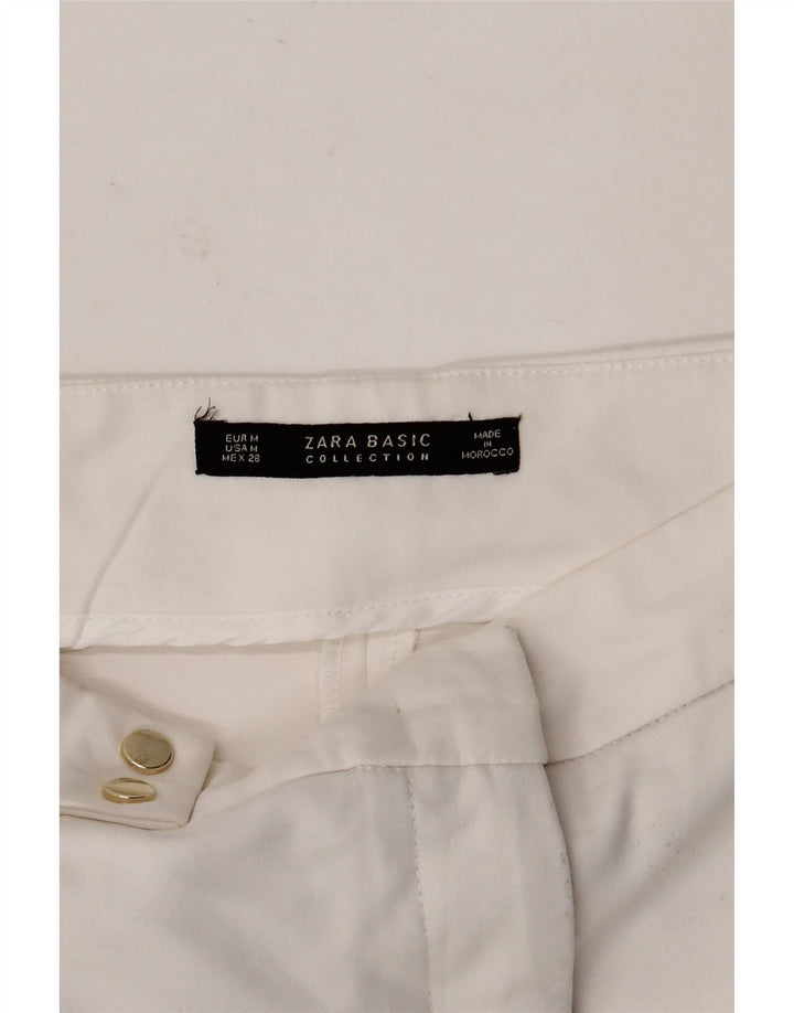 Zara Γυναικείο Σορτς Chino Μεσαίο W28 Λευκό