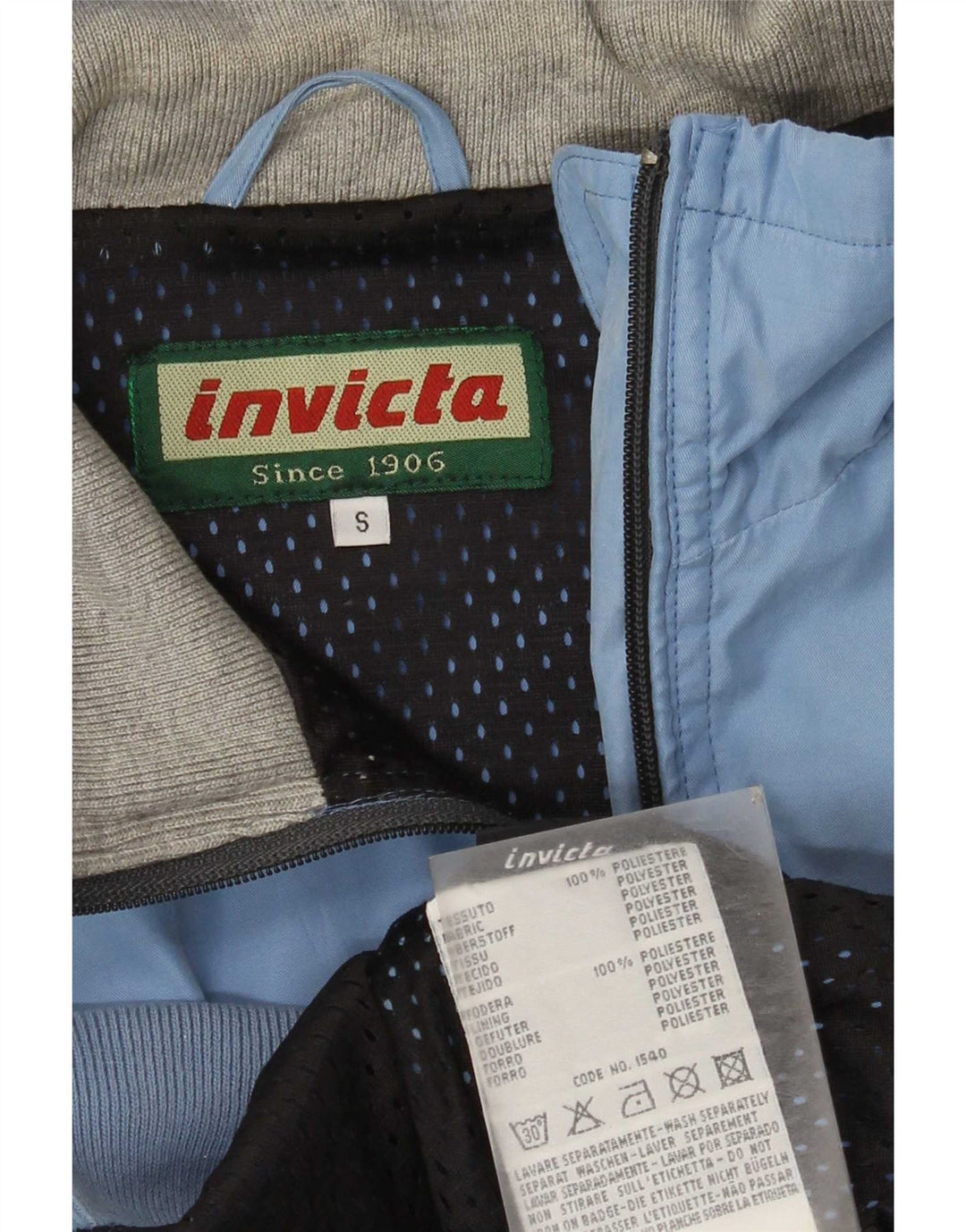 Ανδρικό μπουφάν Invicta Bomber UK 36 Small Blue Polyester