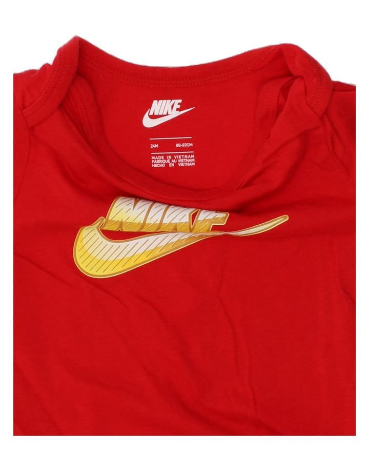 NIKE Baby Boys Graphic Bodysuit 18-24 Months Red Cotton Vintage Nike and Second-Hand Nike from Messina Hembry 
